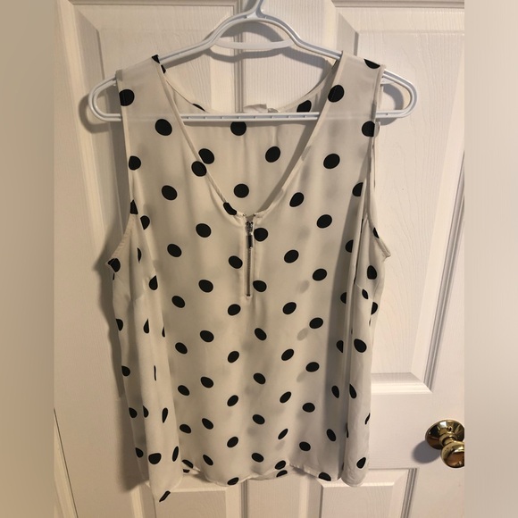 Black and White Polka Dot Tank Top from Penningtons - Picture 3 of 4